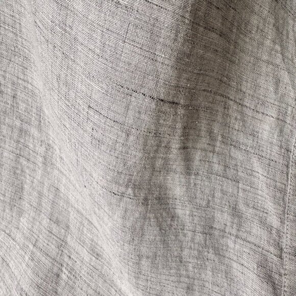 Suitsupply Slim Fit Tessitura Monti Pure Linen Long Sleeve Shirt Light Grey - Picture 5 of 11